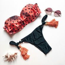 Load image into Gallery viewer, push up swimsuit women swimwear brazilian bikini set print bathing suit halter top bikinis women 2019 biquini mujer