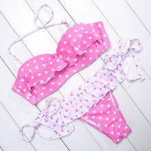 Load image into Gallery viewer, push up swimsuit women swimwear brazilian bikini set print bathing suit halter top bikinis women 2019 biquini mujer
