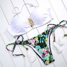 Load image into Gallery viewer, push up swimsuit women swimwear brazilian bikini set print bathing suit halter top bikinis women 2019 biquini mujer