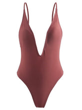 Load image into Gallery viewer, Women Sexy Crisscross Plunge One Piece Swimwear Backless Monokini Swimsuit Bandage Bathing Suits Beachwear Swim Wear