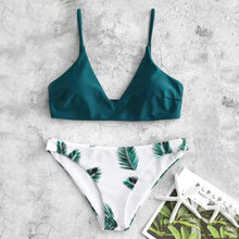 Load image into Gallery viewer, Bikini 2018 Hot Sale 2019 Women's swimming suit Women's Bikini Set Sexy Leaves For Rope Swimsuit Push-up Swimwear 2.0#