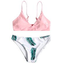 Load image into Gallery viewer, Bikini 2018 Hot Sale 2019 Women's swimming suit Women's Bikini Set Sexy Leaves For Rope Swimsuit Push-up Swimwear 2.0#