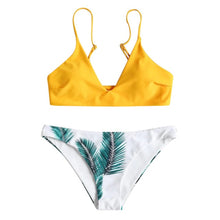 Load image into Gallery viewer, Bikini 2018 Hot Sale 2019 Women's swimming suit Women's Bikini Set Sexy Leaves For Rope Swimsuit Push-up Swimwear 2.0#