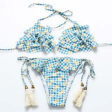 Load image into Gallery viewer, push up swimsuit women swimwear brazilian bikini set print bathing suit halter top bikinis women 2019 biquini mujer