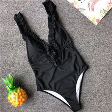 Load image into Gallery viewer, Sexy Swimsuit Women One Piece Swimwear Ruffle Swimsuit Beachwear Padded Swimwear Brazilian Bikini Monokini Bathing Suit Biquini
