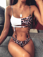 Load image into Gallery viewer, Pink Print Brazilian High Thong Bodysuits one-piece Swimwear Women Vv-neck Swimsuit Female Sexy Monokini Belt bathers 5424
