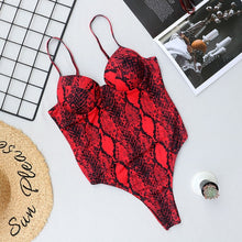 Load image into Gallery viewer, Women Push Up  Swimwear One Piece Swimsuit Female Bather Leopard Printed Bathing Suit Swim Lady Monokini 5222

