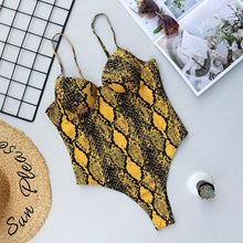Load image into Gallery viewer, Women Push Up  Swimwear One Piece Swimsuit Female Bather Leopard Printed Bathing Suit Swim Lady Monokini 5222
