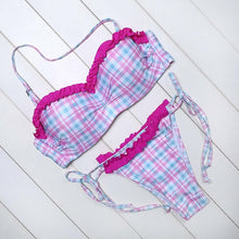 Load image into Gallery viewer, push up swimsuit women swimwear brazilian bikini set print bathing suit halter top bikinis women 2019 biquini mujer
