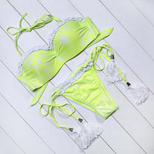Load image into Gallery viewer, push up swimsuit women swimwear brazilian bikini set print bathing suit halter top bikinis women 2019 biquini mujer
