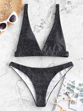Load image into Gallery viewer, Bikini Polka Dot Plunging Bikini Set Women Wire Free Women Summer Swimsuit Sportswear Holiday Beach Bathing Suit Swimwear
