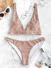 Load image into Gallery viewer, Bikini Polka Dot Plunging Bikini Set Women Wire Free Women Summer Swimsuit Sportswear Holiday Beach Bathing Suit Swimwear
