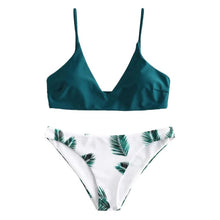 Load image into Gallery viewer, Bikini 2018 Hot Sale 2019 Women's swimming suit Women's Bikini Set Sexy Leaves For Rope Swimsuit Push-up Swimwear 2.0#
