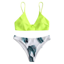 Load image into Gallery viewer, Bikini 2018 Hot Sale 2019 Women's swimming suit Women's Bikini Set Sexy Leaves For Rope Swimsuit Push-up Swimwear 2.0#
