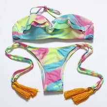 Load image into Gallery viewer, push up swimsuit women swimwear brazilian bikini set print bathing suit halter top bikinis women 2019 biquini mujer
