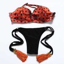 Load image into Gallery viewer, push up swimsuit women swimwear brazilian bikini set print bathing suit halter top bikinis women 2019 biquini mujer
